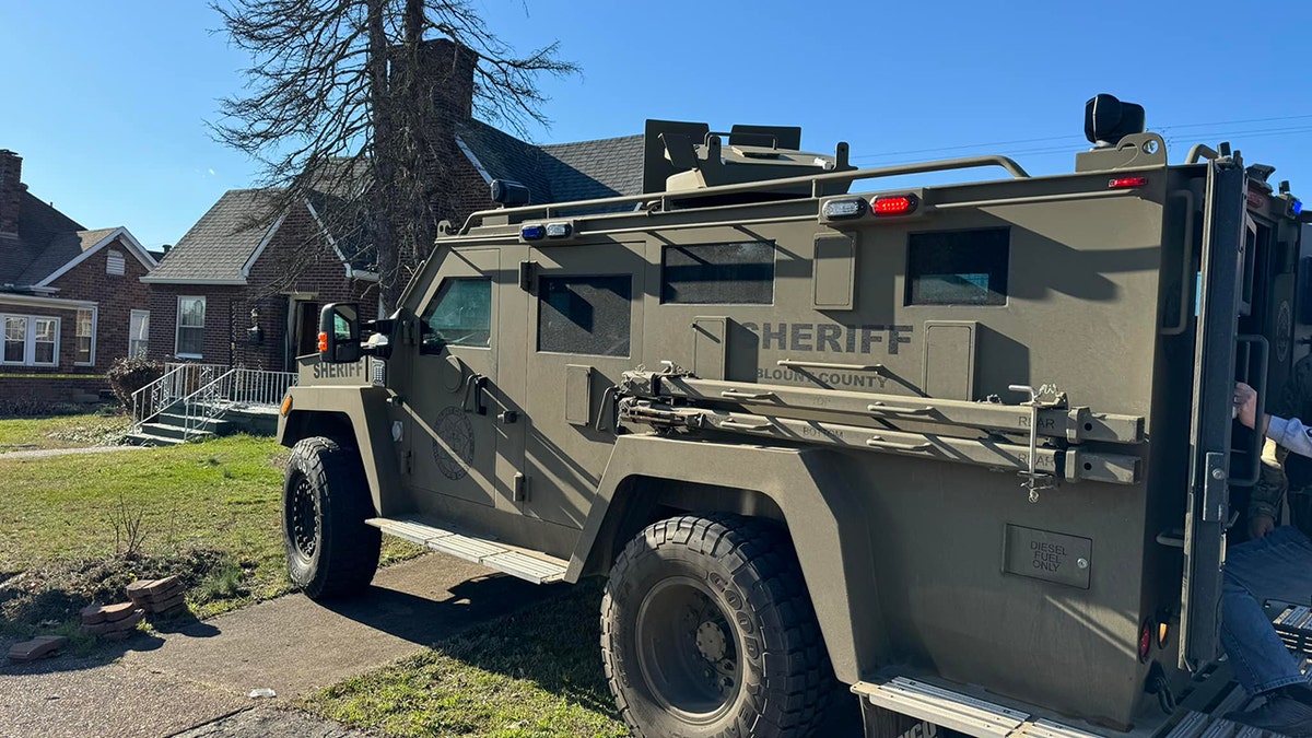 swat vehicle outside residence
