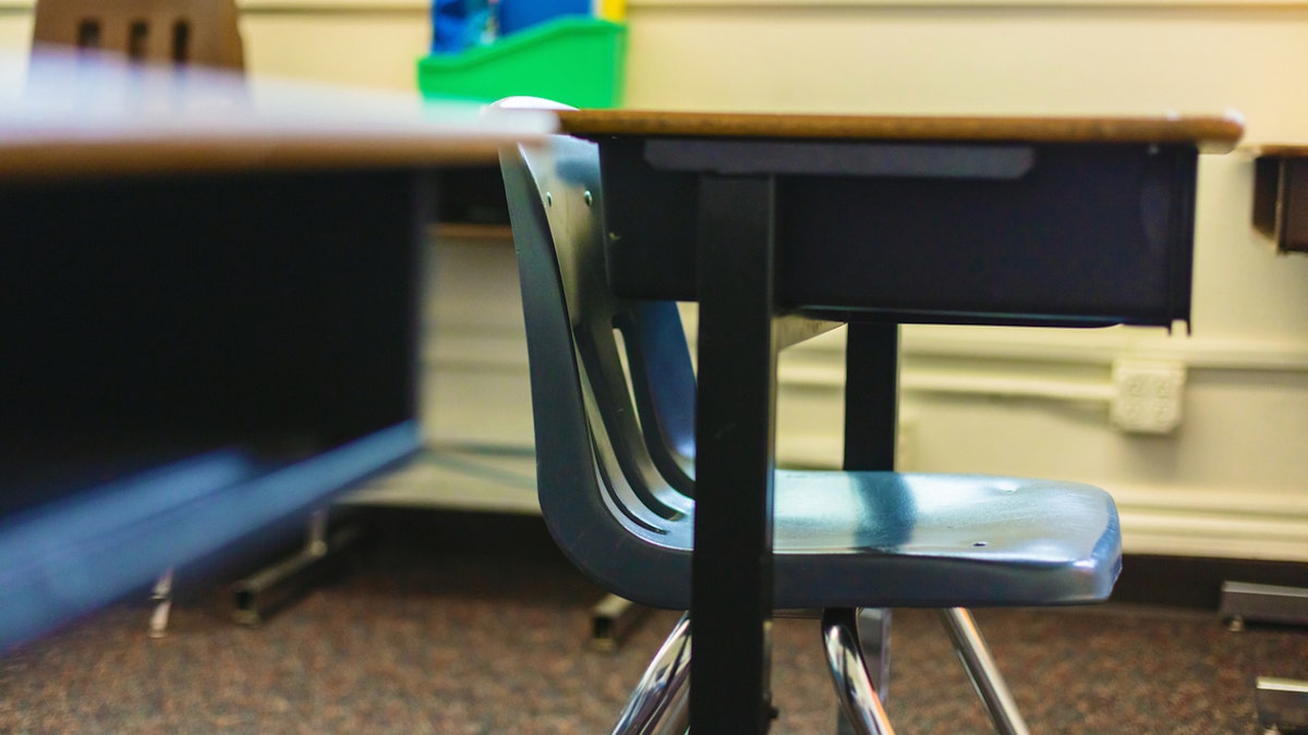 Empty school chair