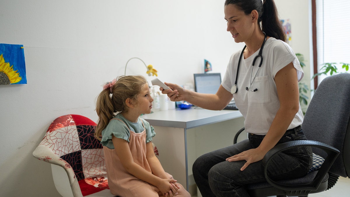 Girl at nurses office