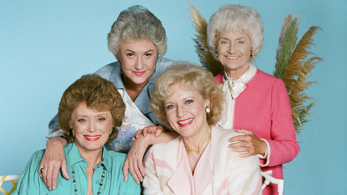 The cast of "Golden Girls" in a portrait.