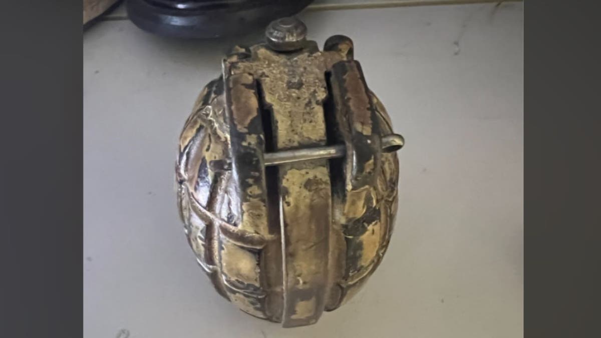 Close-up of WWII-era grenade