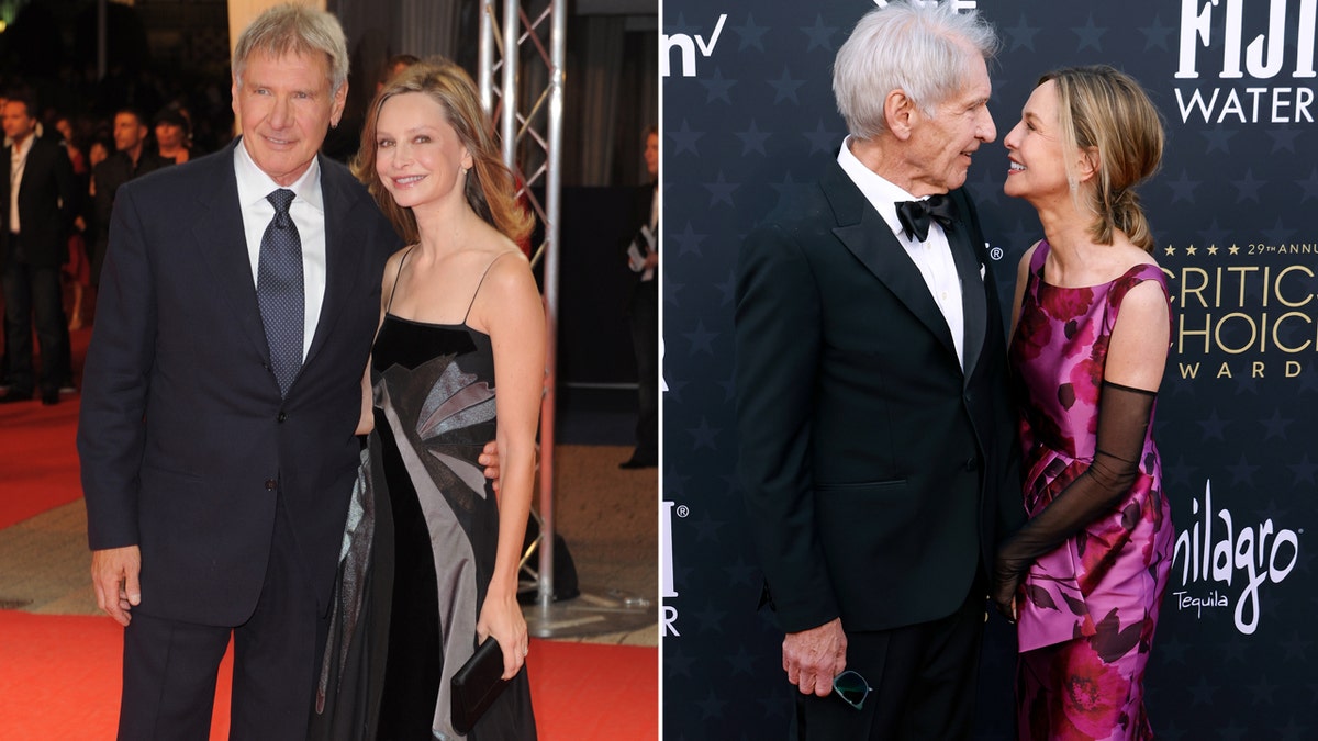 Harisson Ford and Calista Flockhart then and now