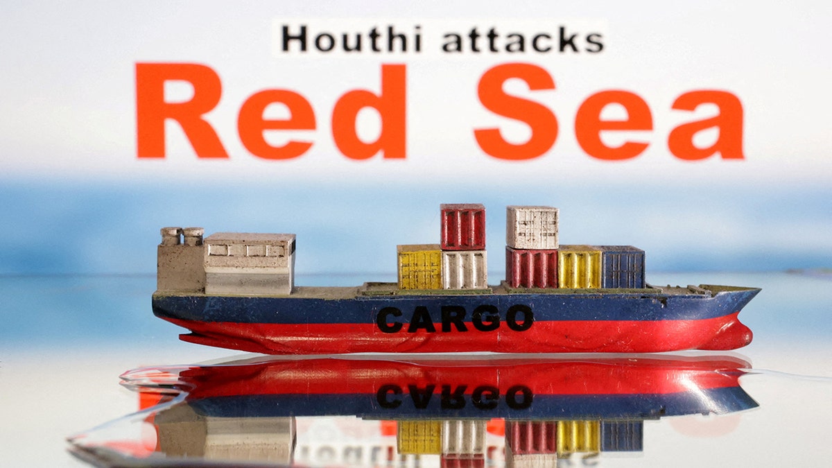 Cargo ship in Red Sea