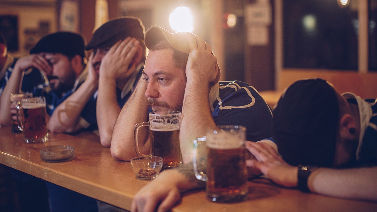 men depressed after a lost game