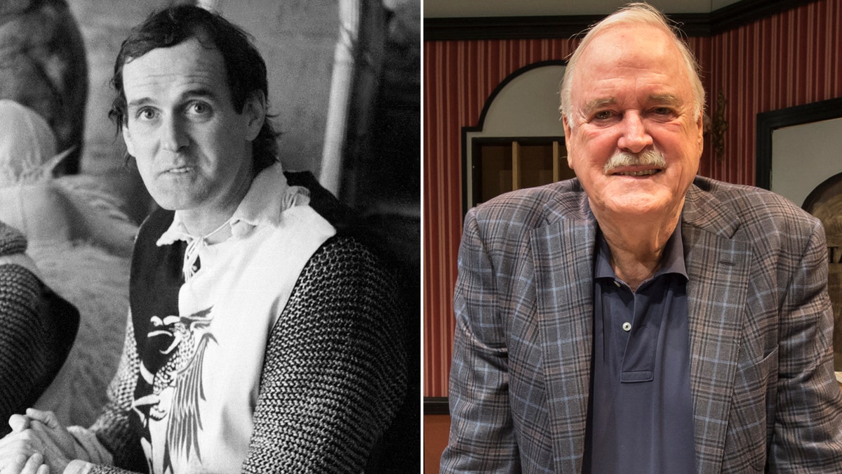 John Cleese then and now split