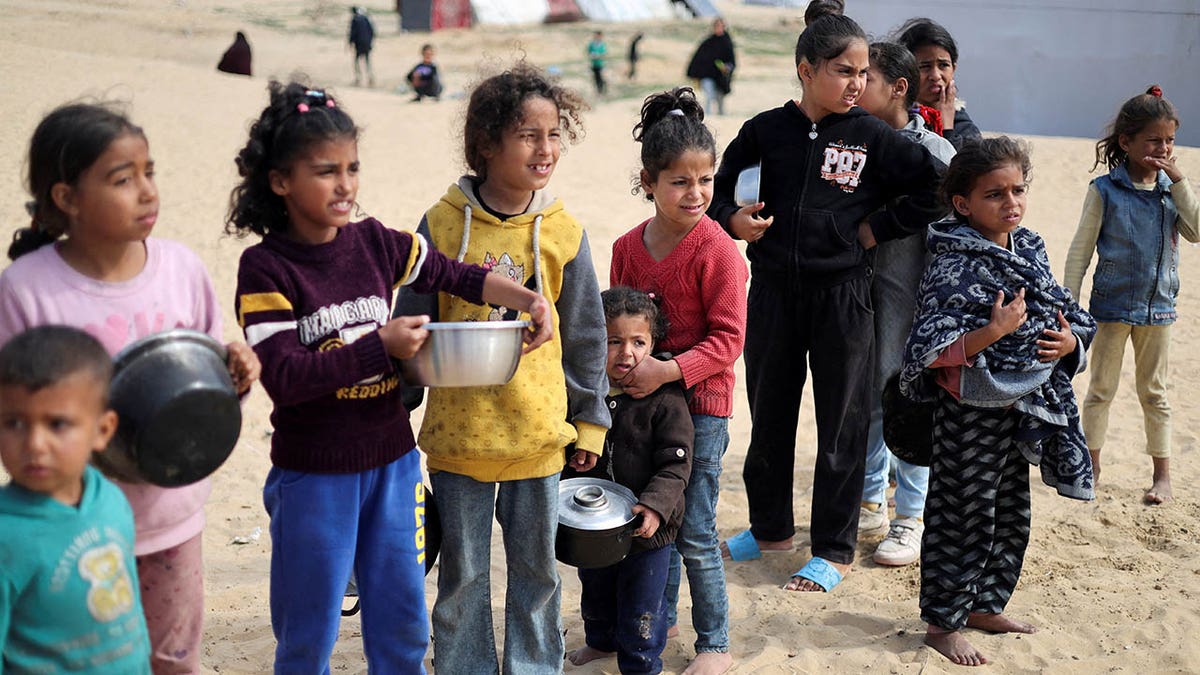 Children displaced in Gaza