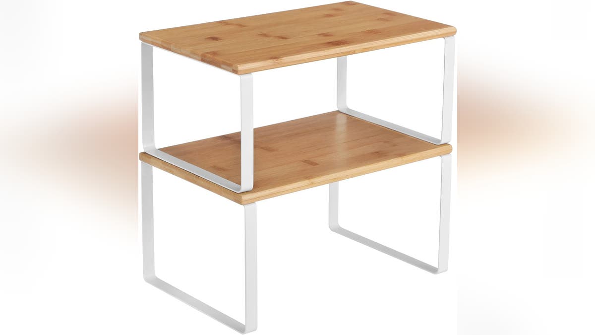 Create more space with these expandable shelves.