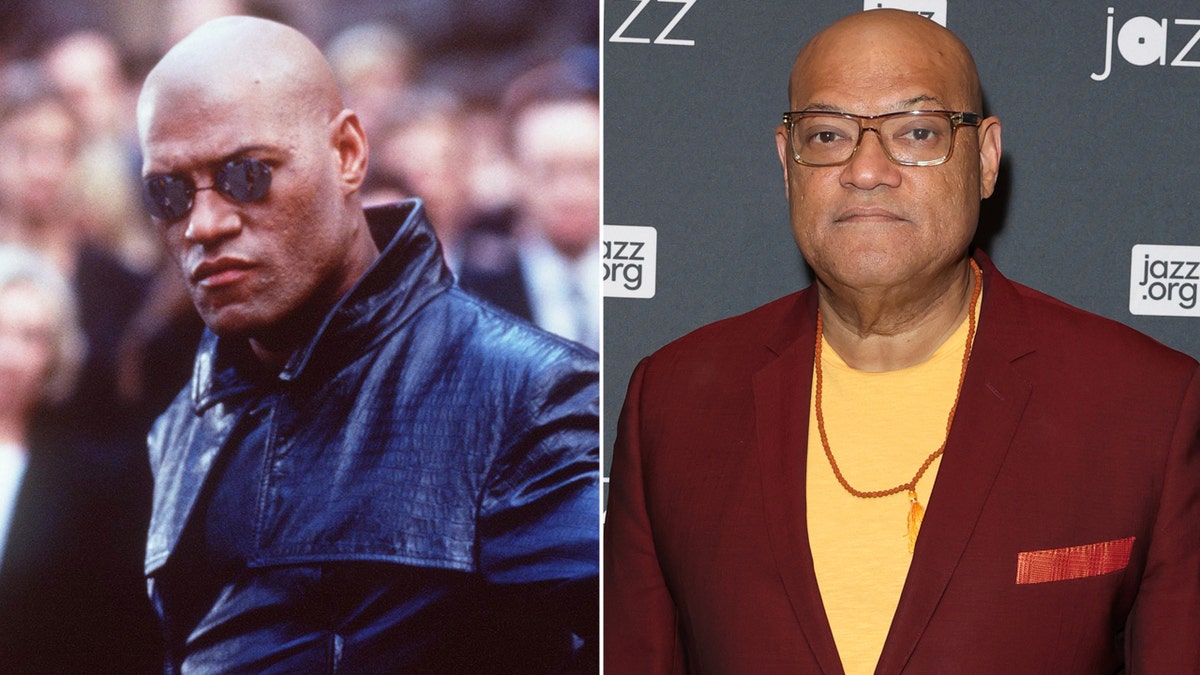 Laurence Fishbourne then and now split