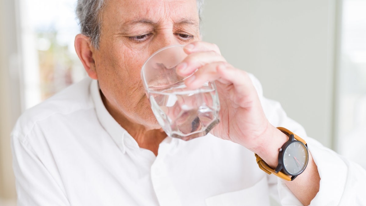 Man drinking water