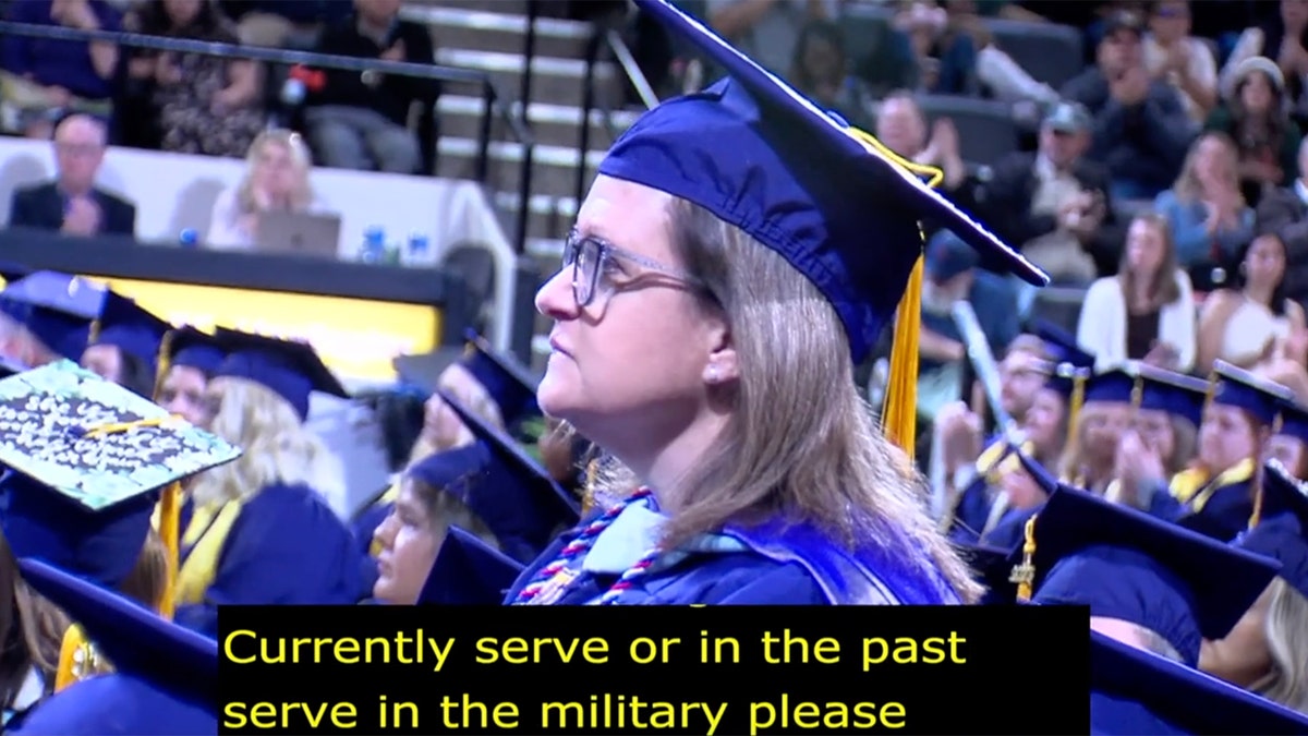 military mom standing in service
