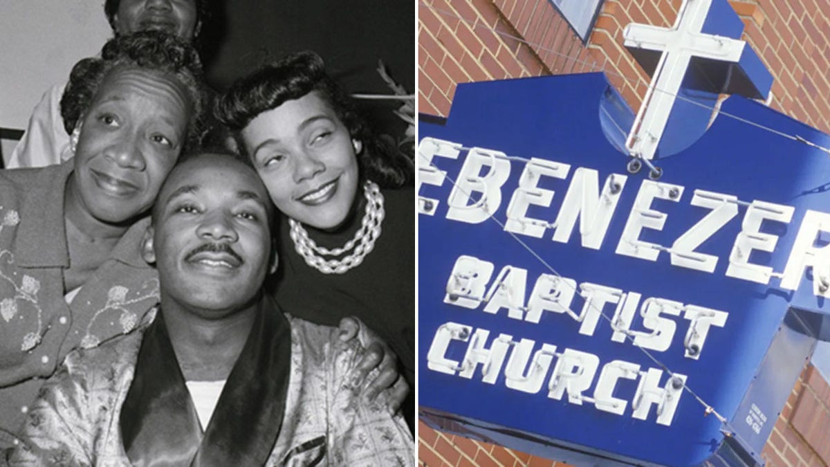 MLK with mother and wife