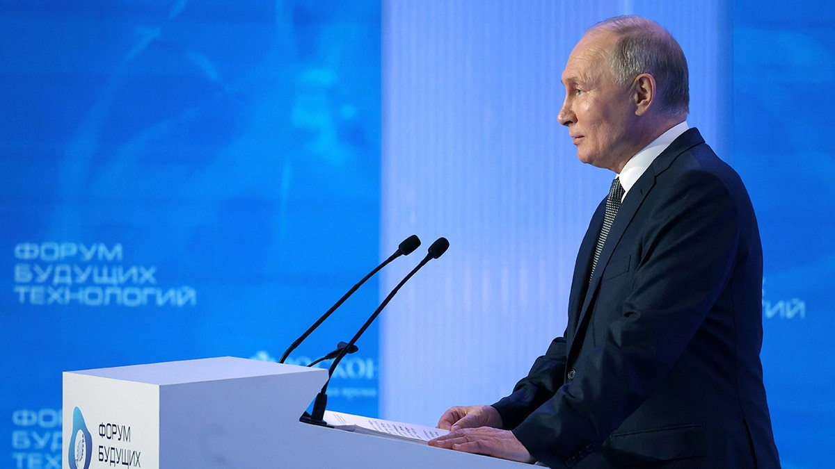 Vladimir Putin at podium