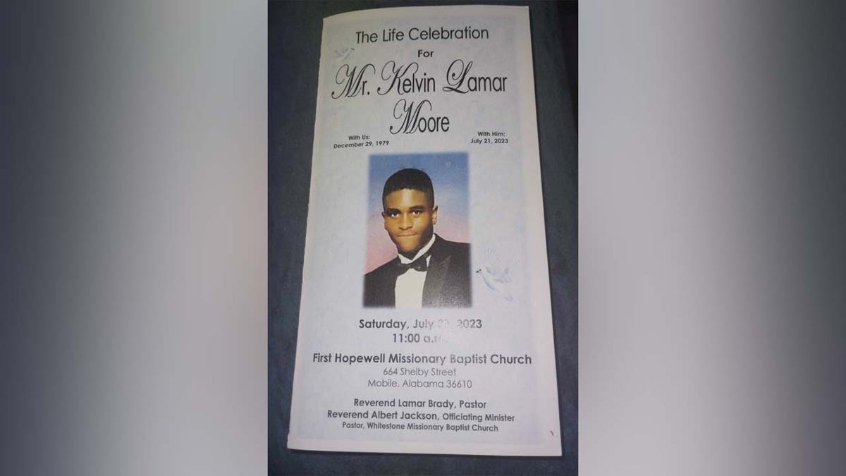 Kelvin Moore's funeral flier