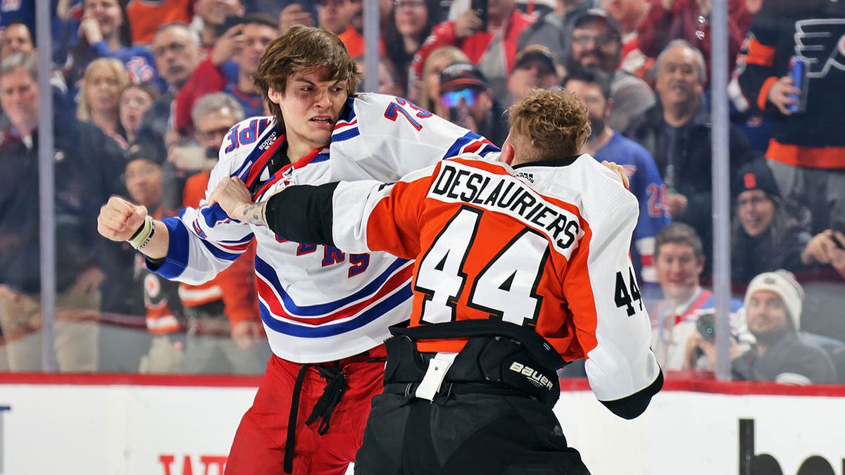 Rempe and Deslauriers fighting