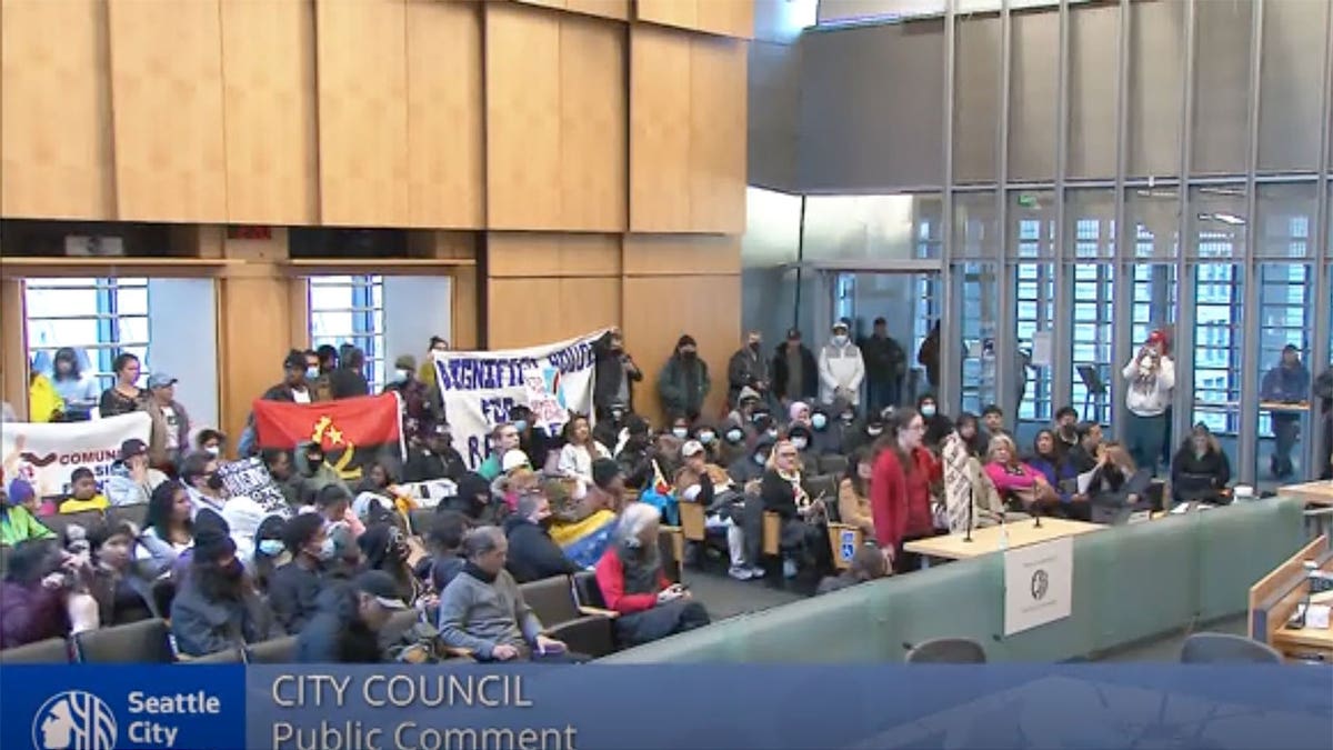 Protesters in Seattle city council