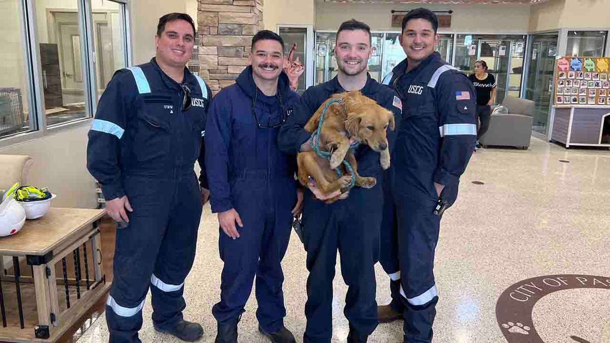 Connie with Coast Guard rescuers