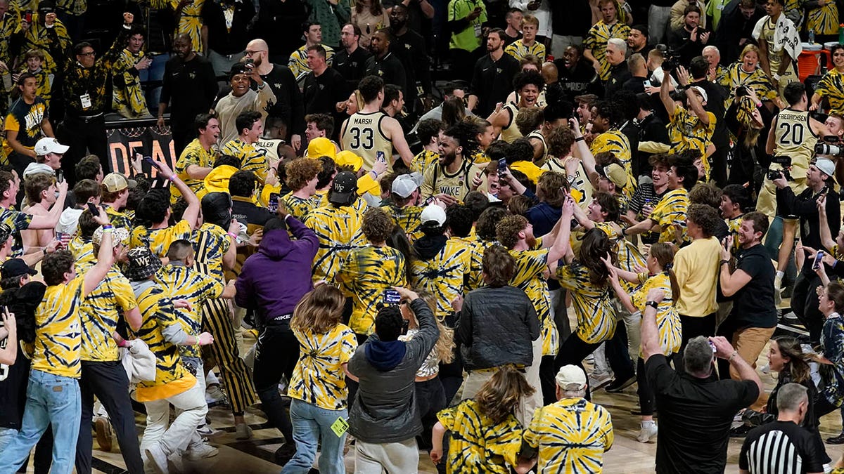 Wake Forest fans storm court