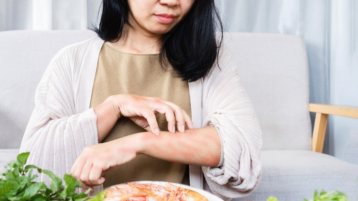 Woman food allergy