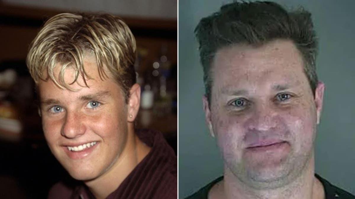 A split of Zachary Ty Bryan as a teen and in a 2020 booking photo