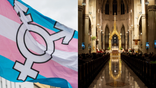 trans flag, st patrick's cathedral