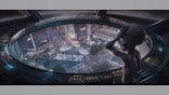 Part of the UFO Super Bowl Commercial shows an alien watching humans on Earth.