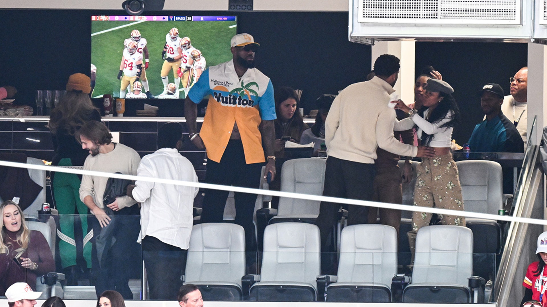 LeBron James attends Super Bowl LVIII