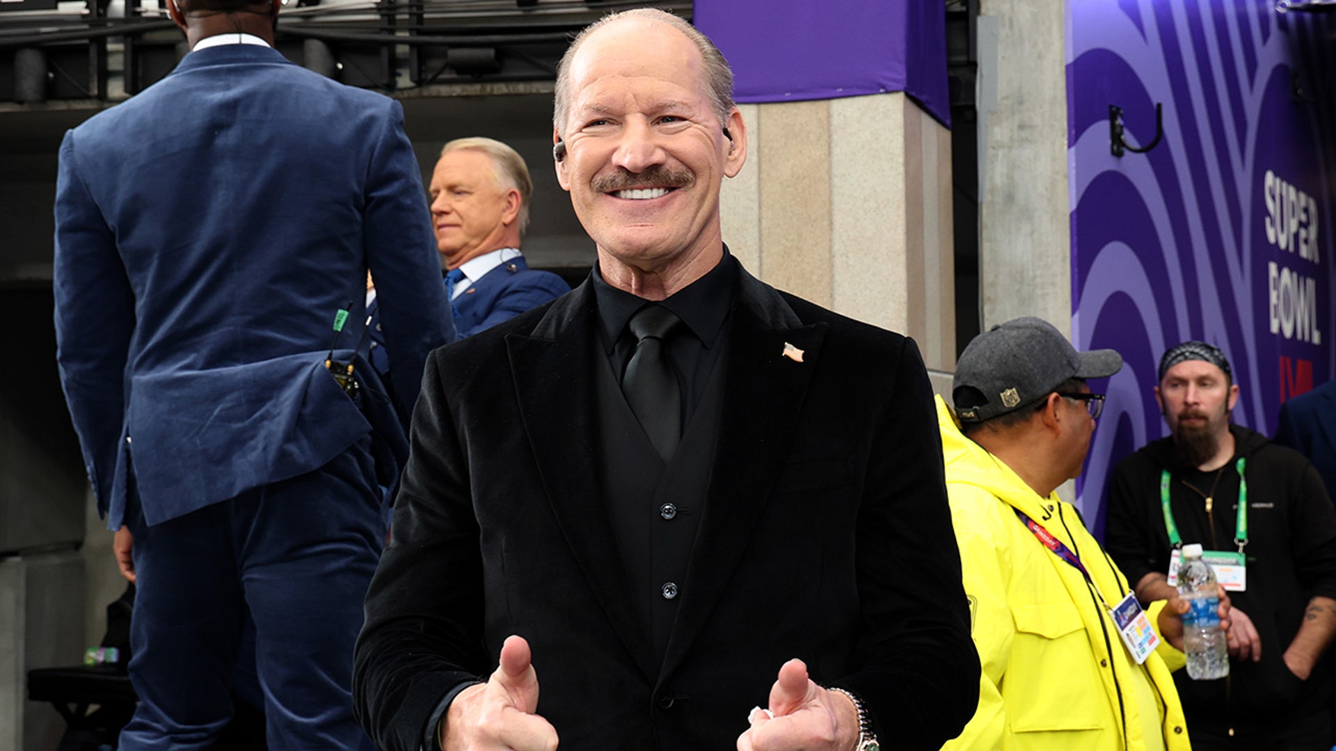 Bill Cowher attends the Super Bowl LVIII Pregame at Allegiant Stadium