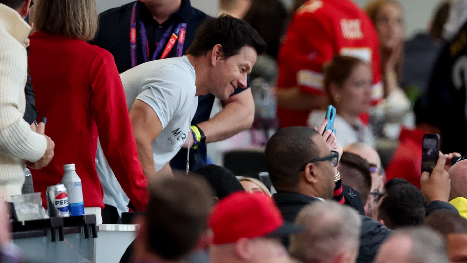 Mark Wahlberg at the Super Bowl LVIII Pregame