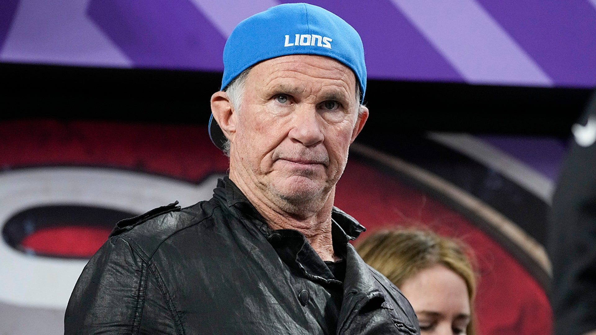 Chad Smith with the Red Hot Chili Peppers watches a play between the San Francisco 49ers and the Kansas City Chiefs during the first half of the NFL Super Bowl