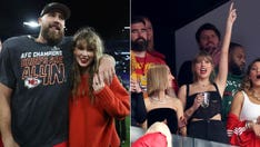 Taylor Swift praised by boyfriend Travis Kelce for chugging drink during the Super Bowl: 'She's a pro'