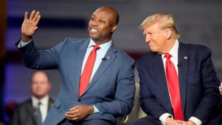 Sen. Tim Scott, considered a potential 2024 GOP running mate, raises money for Donald Trump as he helps the former president close the campaign cash gap with President Biden.