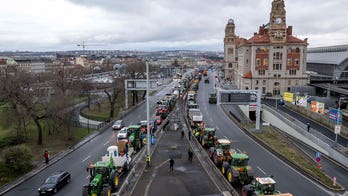 Hundreds of tractors block downtown Prague as farmers protest EU agriculture policies