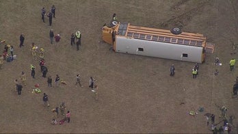 Maryland middle school students taken to hospital after bus overturns