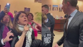 Sen. Hawley claps back as 'pro-terrorist' activist shouts 'Hamas will never be eliminated'