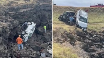 Driver checking out Hawaiian sunrise plunges off cliff, is rescued from ocean