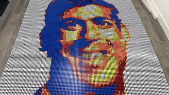 Boy, 11, makes portrait of world leader from 1,764 Rubik’s Cubes, sets sights on breaking world record