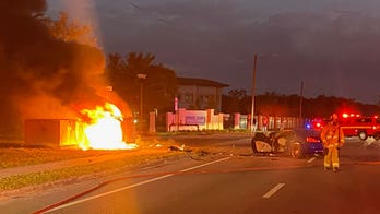 Fiery crash involving 2 cars, transformer in central Florida results in hospitalizations, power outages