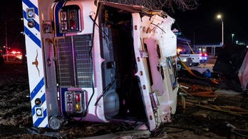Texas firefighter in critical condition after fire engine rolls over in crash