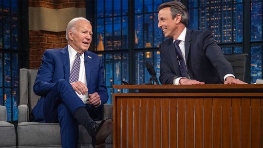 Biden mistakenly touts his '2020 agenda' during Seth Meyers interview
