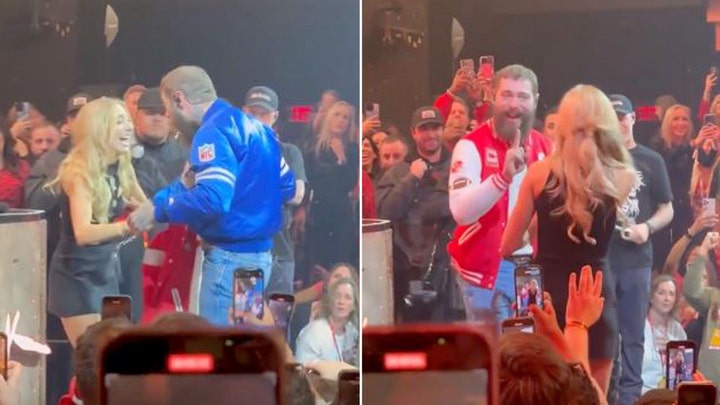 Brittany Mahomes convinces Post Malone to wear Chiefs jacket