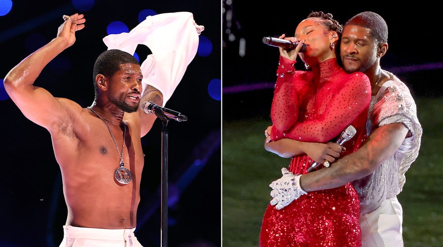 Super Bowl Halftime Performer Usher Takes Off Shirt, Brings Out Alicia ...