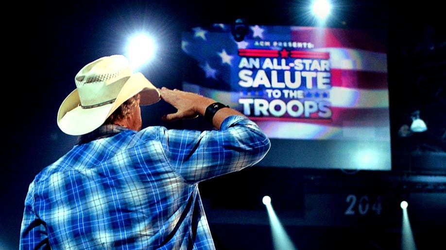 Toby Keith salutes the flag