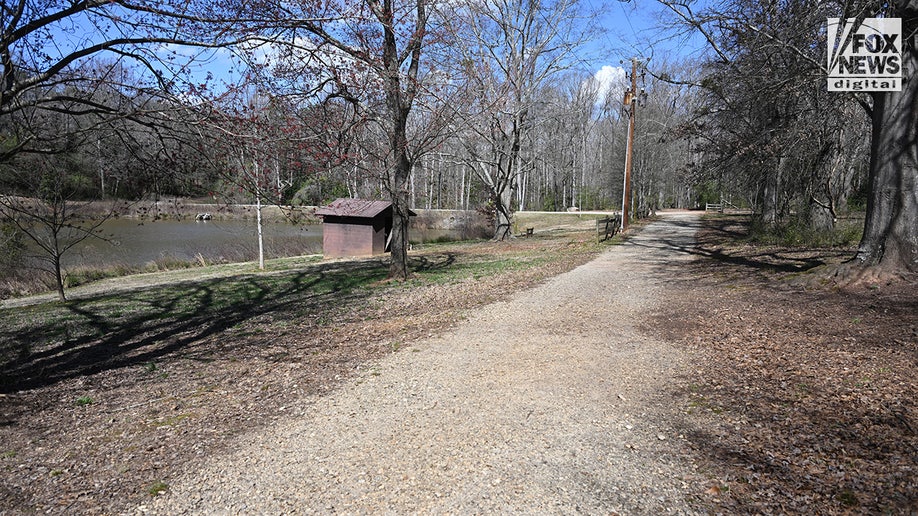 A general view of the walking trail along Lake Herrick on the University of Georgia’s campus in Athens, Georgia