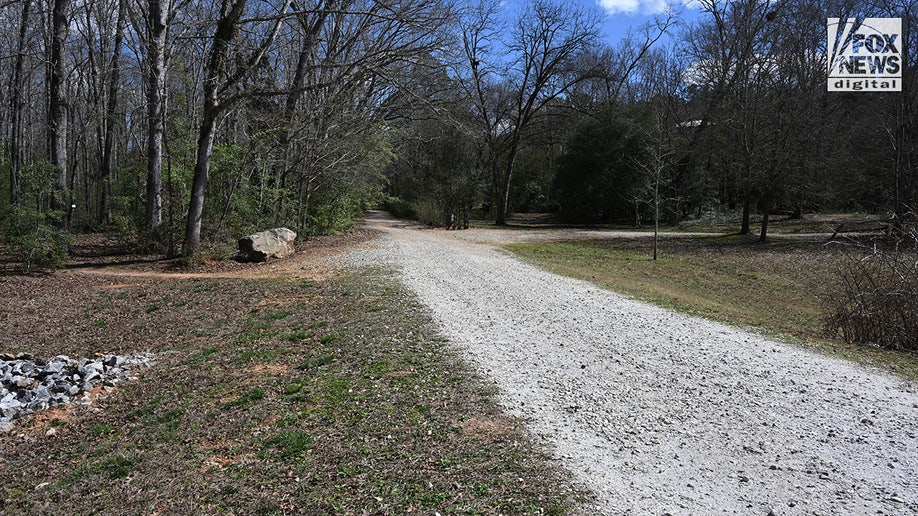 A general view of the area where Laken Riley’s body was found near Lake Herrick on the University of Georgia’s campus in Athens, Georgia