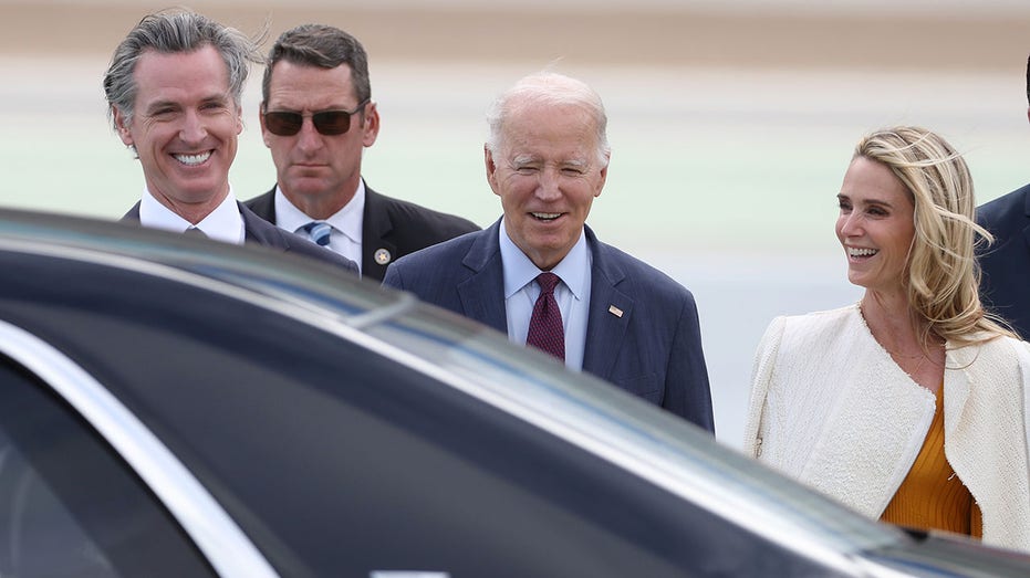 Biden praises Newsom, jokes about Californians fleeing state as 2024 speculation swirls