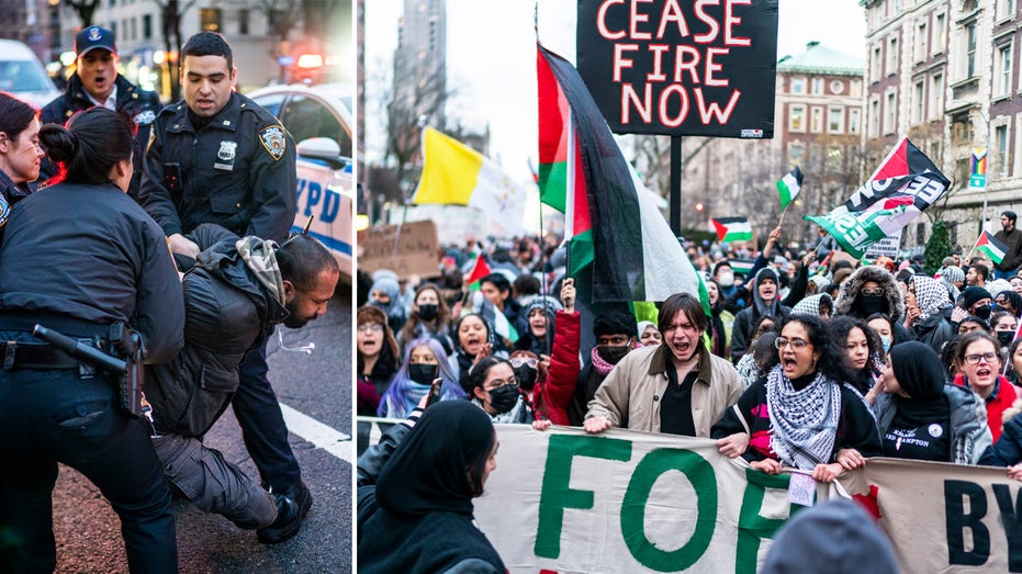 Anti-Israel protesters clash with NYPD officers in fiery scuffle that led to arrests: ‘NYPD, burn in hell’