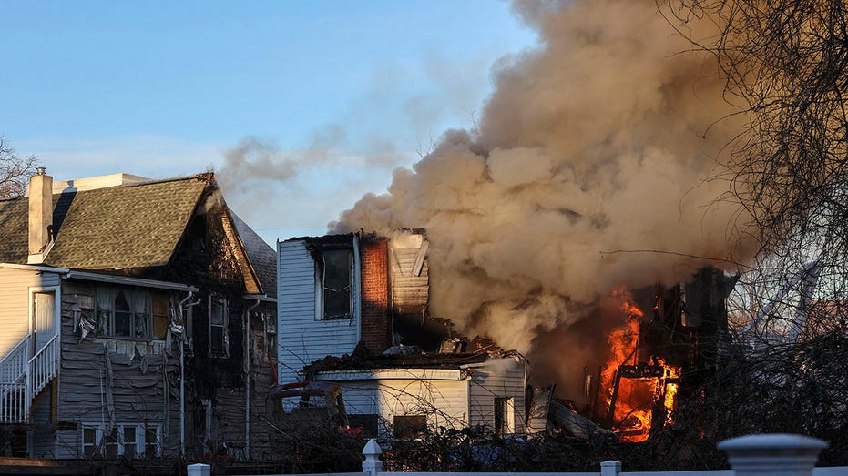 3 bodies found, 3 others presumed dead in Philadelphia suburbs after house erupts in flames, 2 officers shot