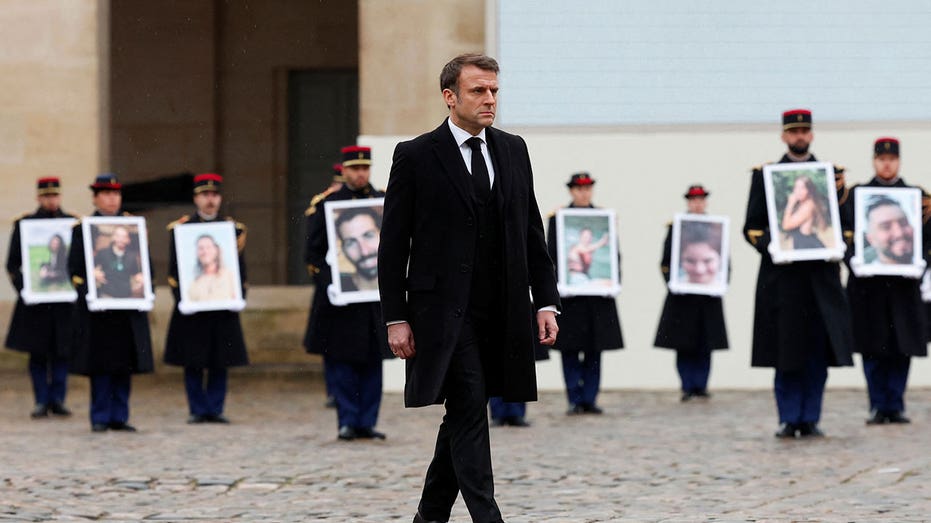 France’s Macron denounces antisemitism in tribute to victims of Hamas attack