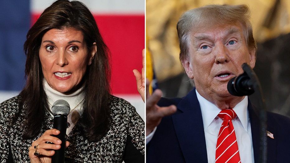<div></noscript>Trump says Pelosi 'probably a little bit smarter' than Nikki Haley, claims he 'purposely' mixes them up</div>