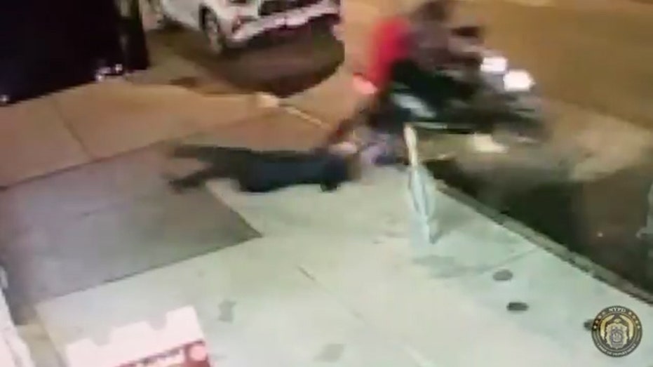 Scooter-riding illegals drag woman down street and into pole on video in 'wave of migrant crime'